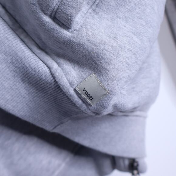 VUORI Seaside Hoodie Light Heather Grey French Terry Full Zip Men's L - Picture 10 of 10